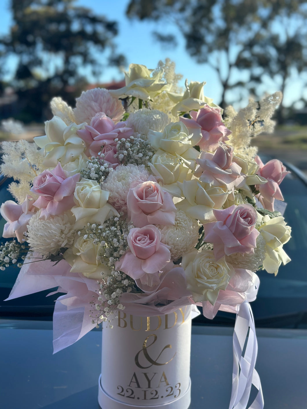 Aya Hat Box Florals