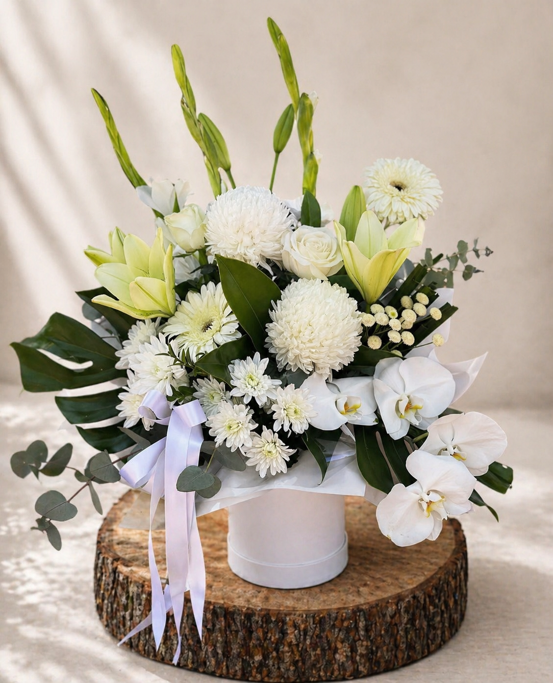 White blooms