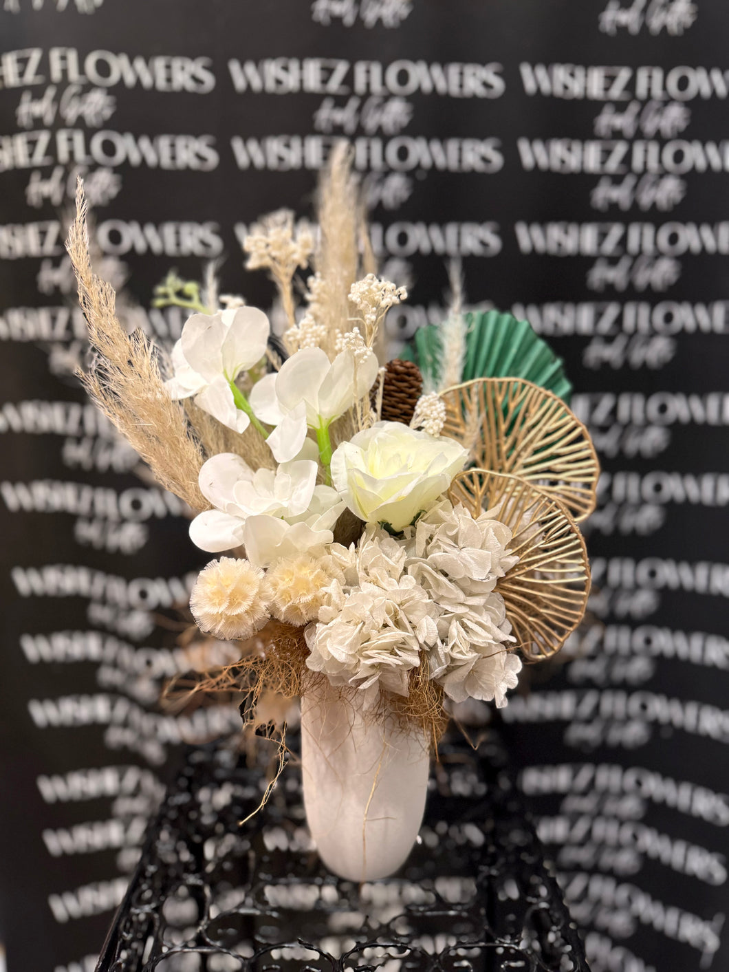 Gold and Green Neutral Florals