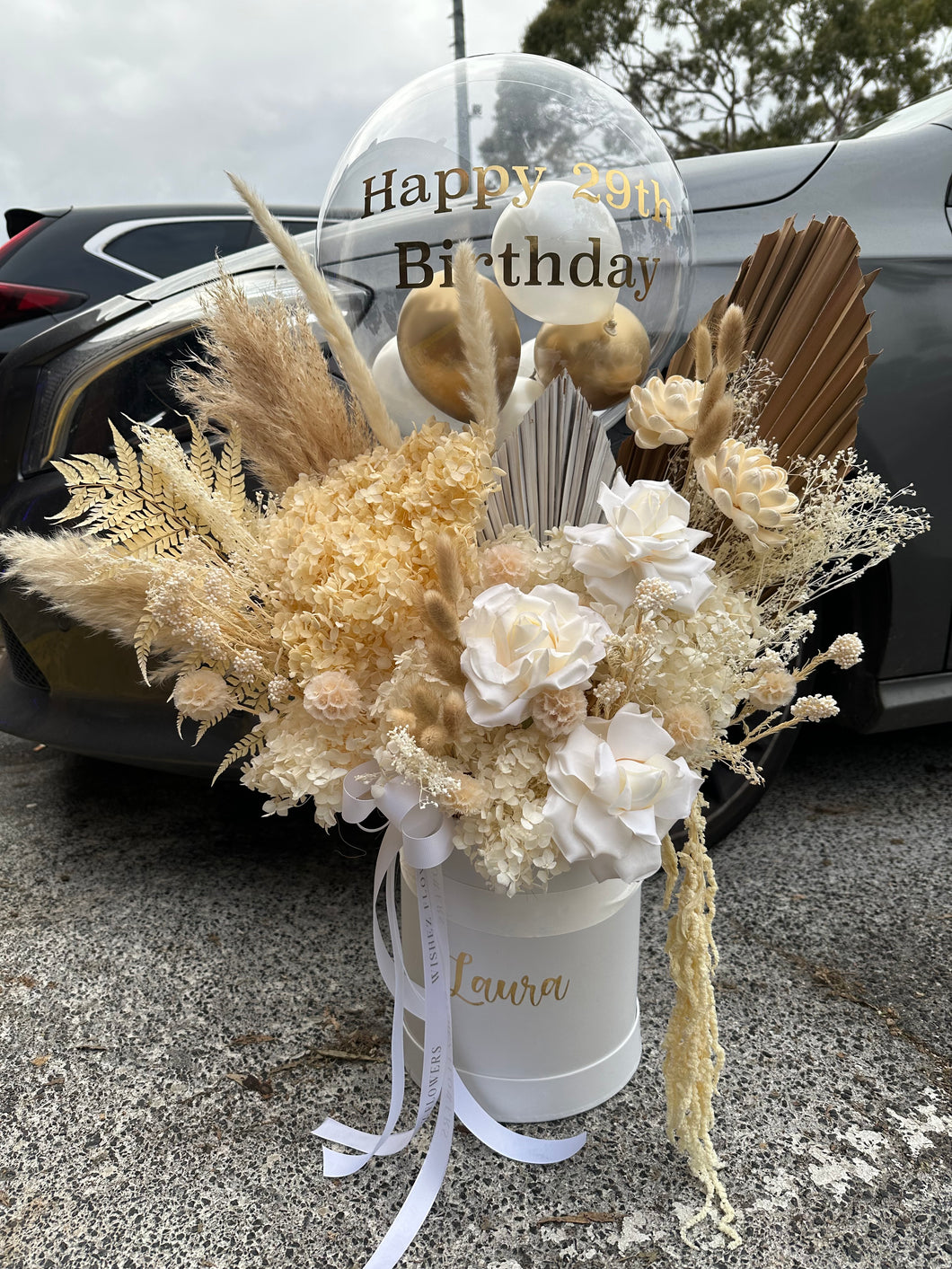 Dried Flower Hot Air Balloon Box