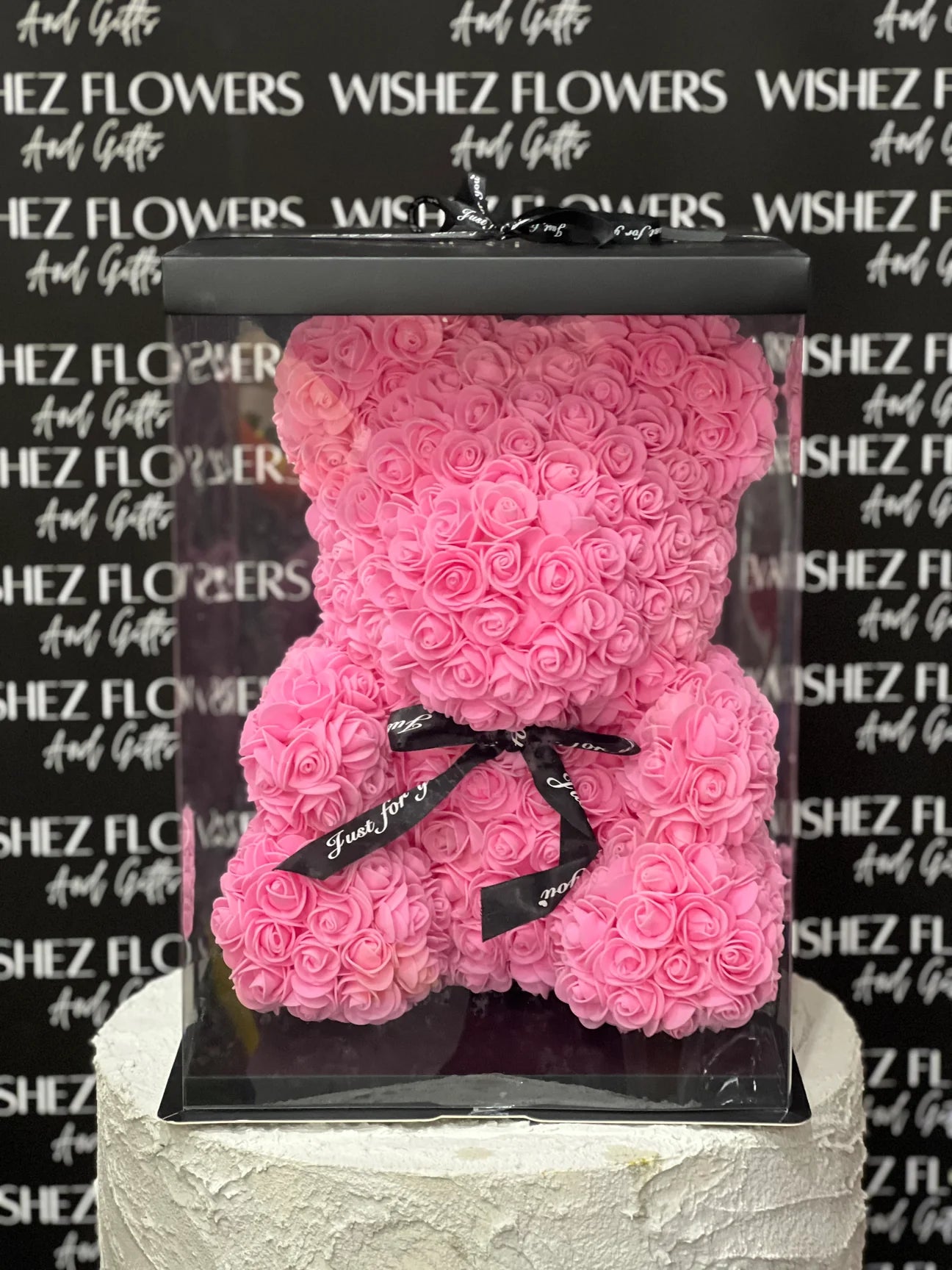 Large Pink Rose Bear