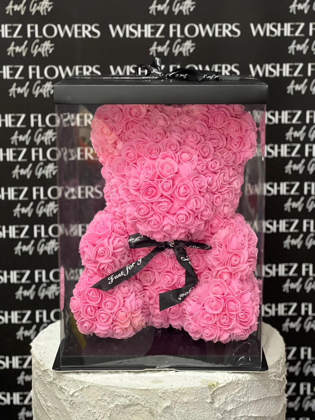Large Pink Rose Bear