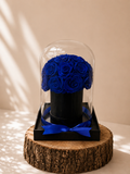 Royal Blue Preserved Floral dome