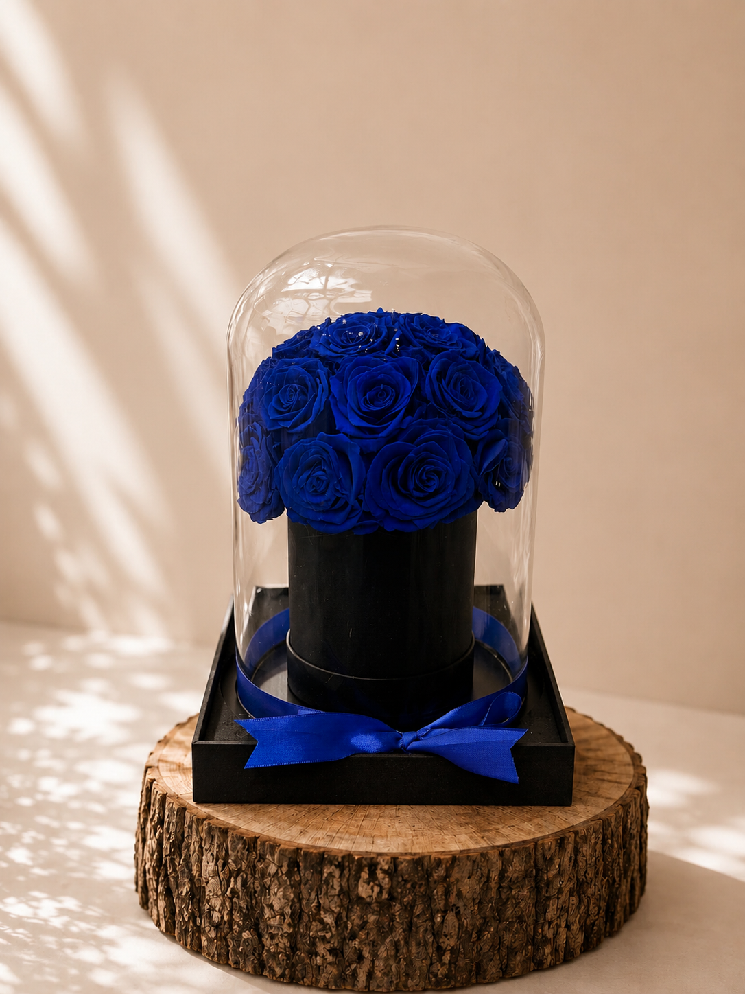 Royal Blue Preserved Floral dome