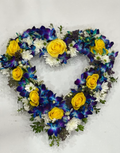 Blue Heart Wreath