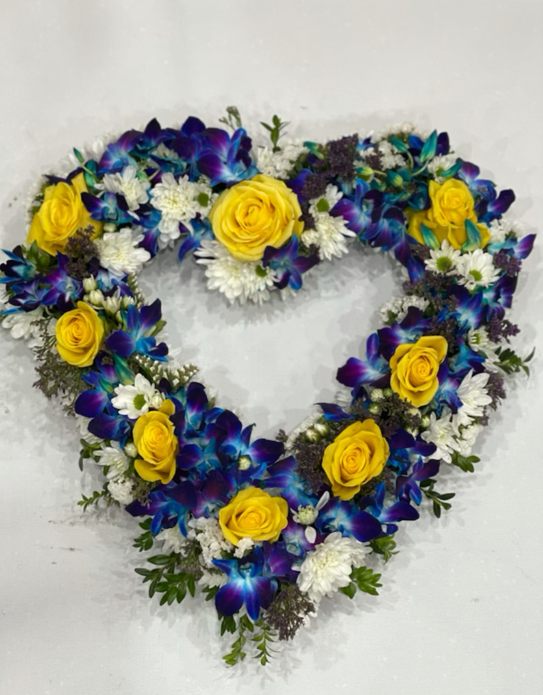 Blue Heart Wreath