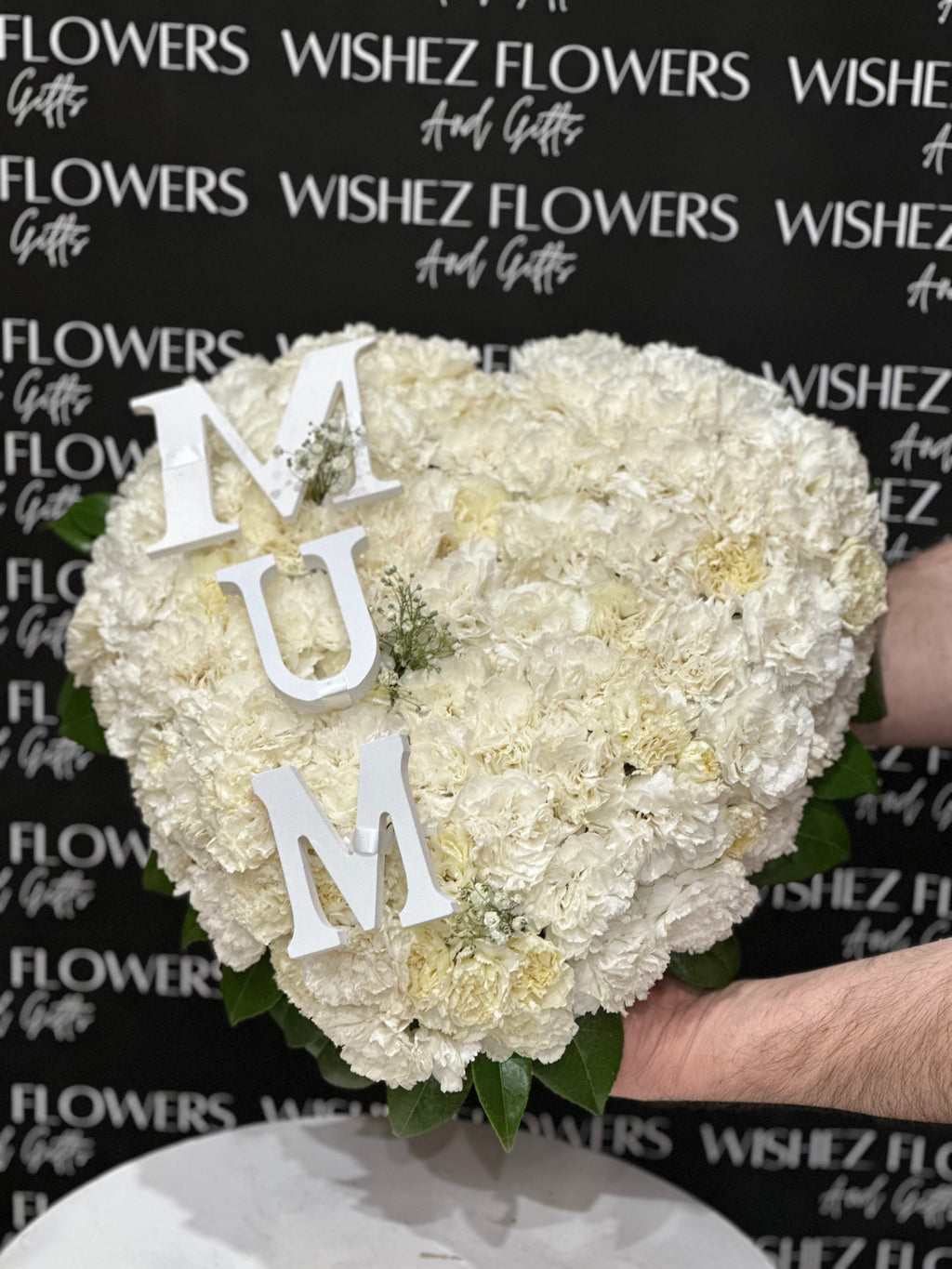 White Wreath Heart