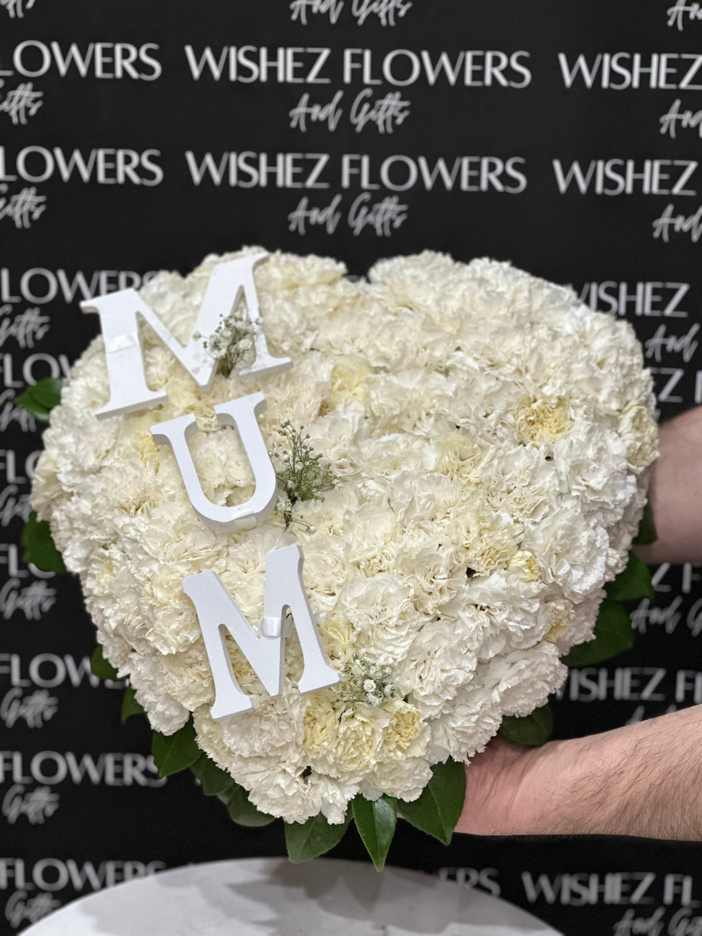 White Wreath Heart