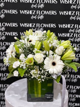 Load image into Gallery viewer, Large White Glass Vase
