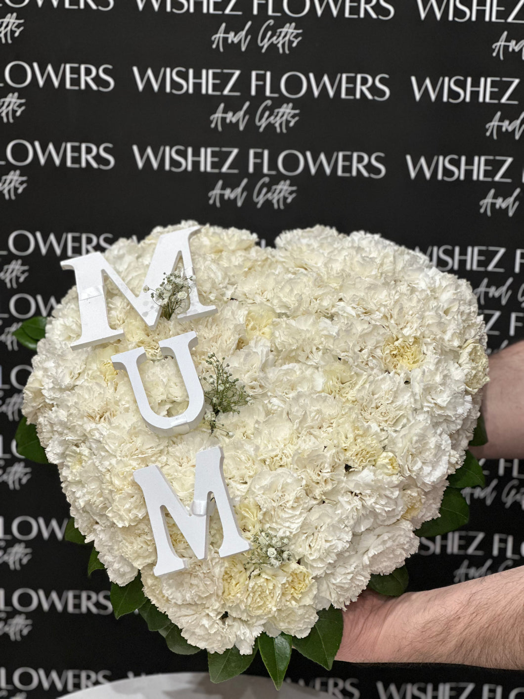 White Wreath Heart